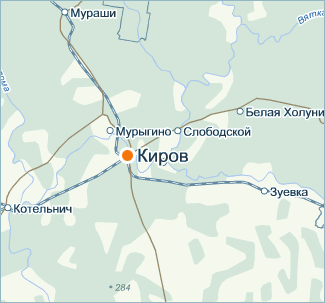 Киров местоположение